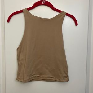 Cropped double lined tank top size XS